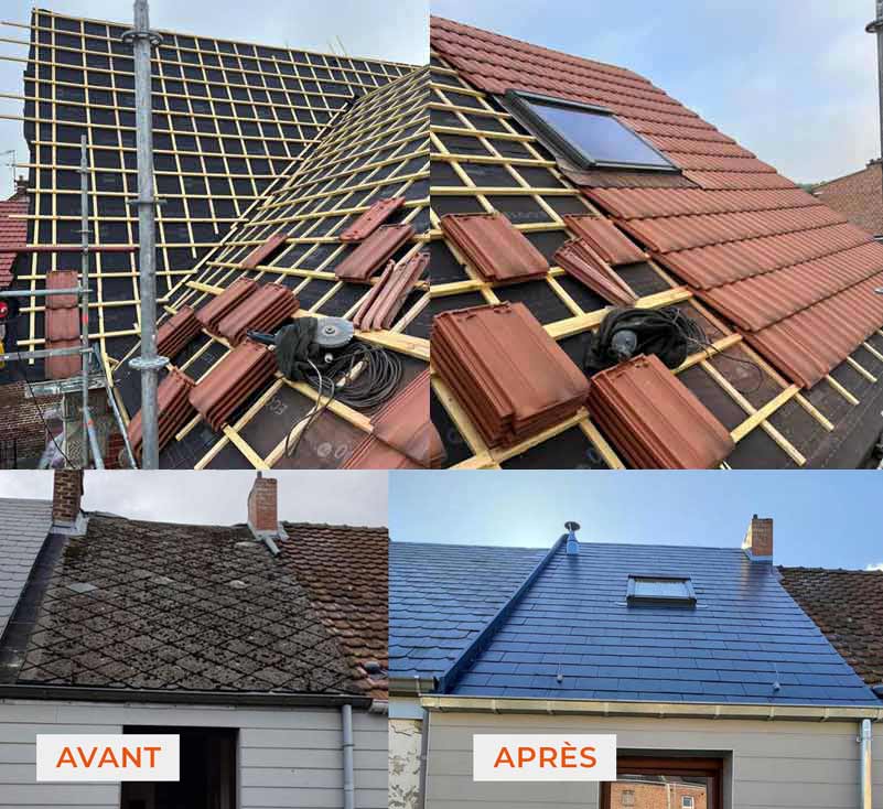 Travaux de toiture -  ROOFWALL TOIT FAÇADE : couvreur toiturier, ardoisier en Belgique : construction ou rénovation de votre toiture : ardoises, tuiles… Faitage. Dépannage et intervention en urgence pour votre toit. région Flamande, Wallonne et Bruxelles Liège …